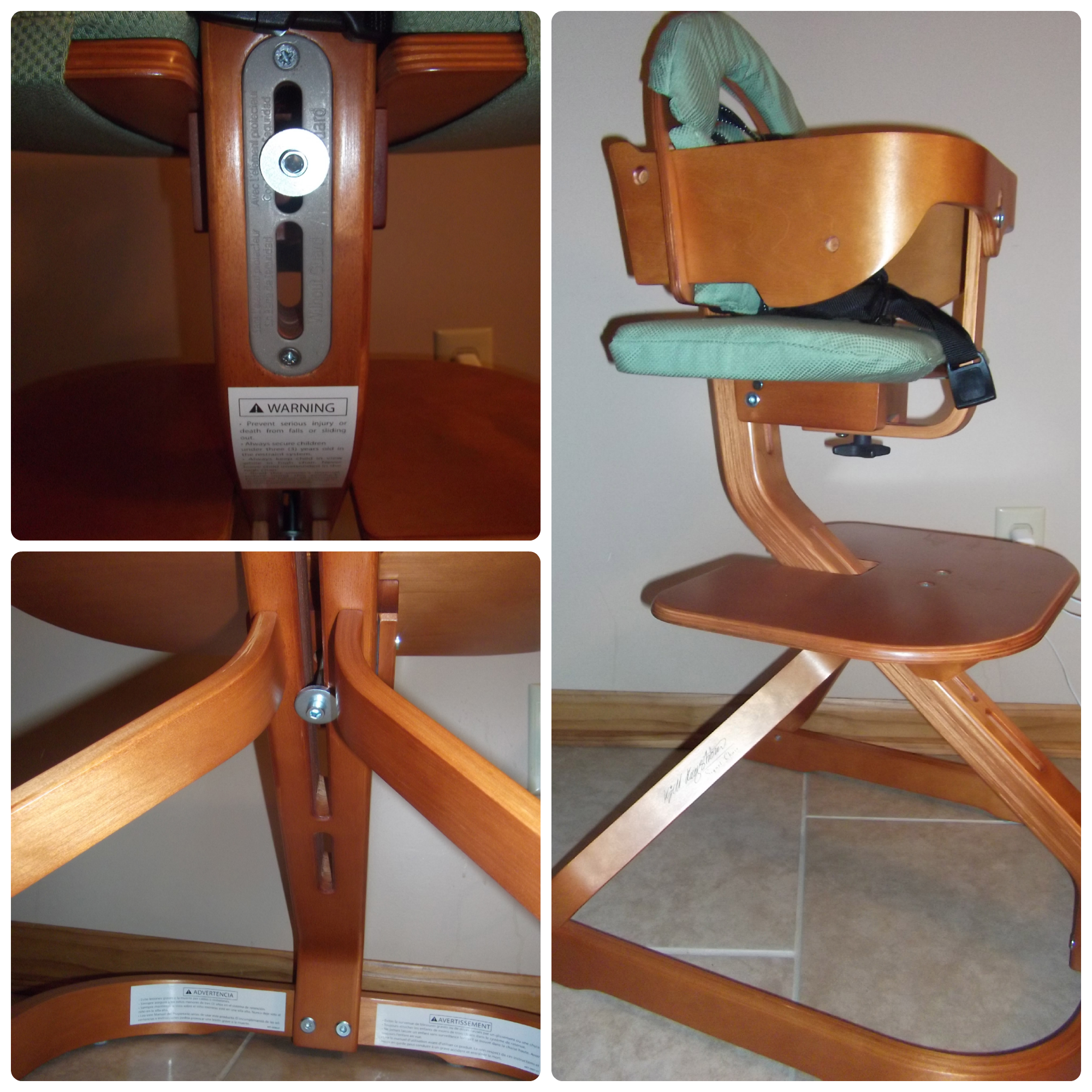 svan wooden high chair