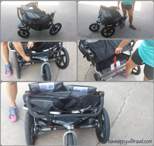 folding a bob double stroller