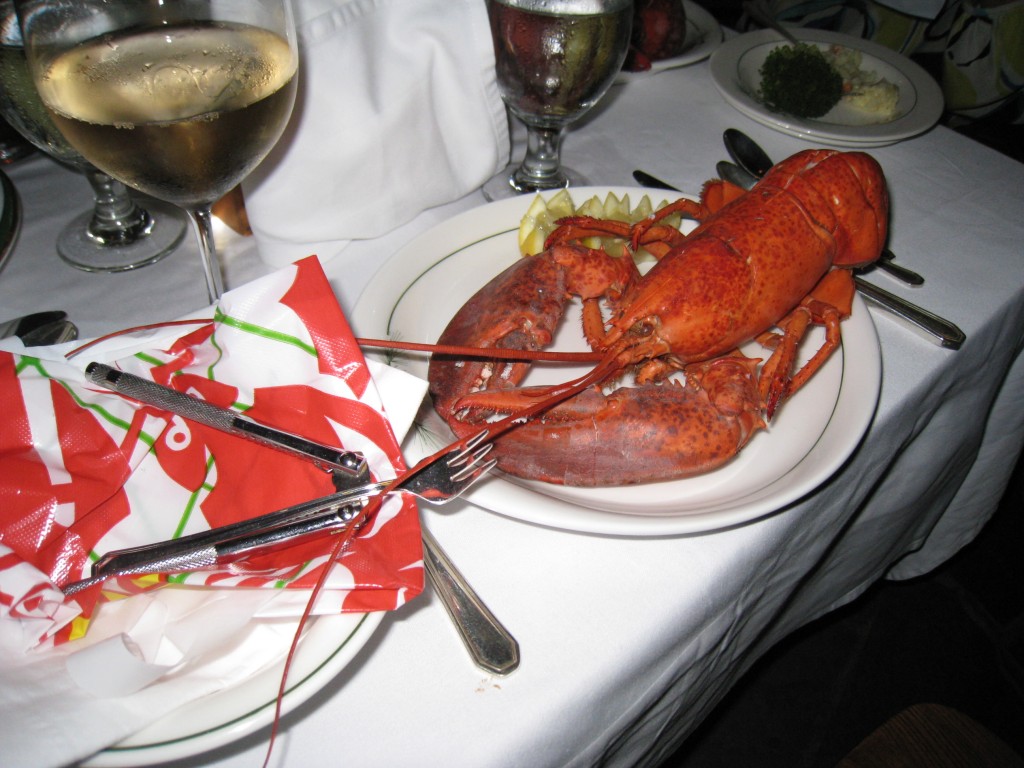 lobster dinner in Maine