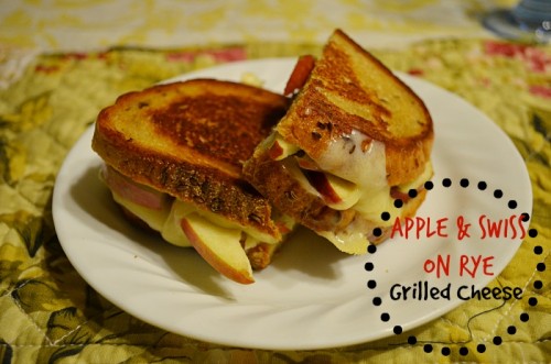 Apple & Swiss on Rye Grilled Cheese