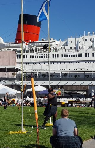 Highland Games at the Queen Mary weight throw