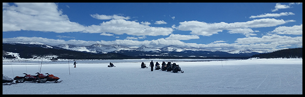 View during the White Mountain Snowmobile Tours near Leadville Colorado